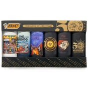 The Bulldog Bic 50^th Anniversary Lighter Set Limited Edition 6pcsdisplay